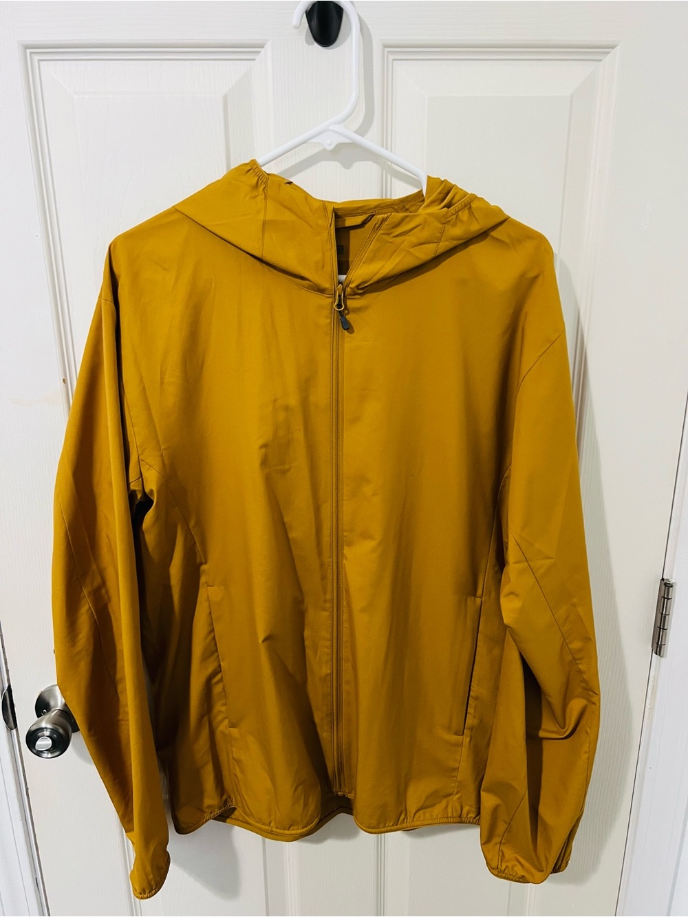 Uniqlo Men's Hooded Windbreaker Jacket - Mustard Yellow